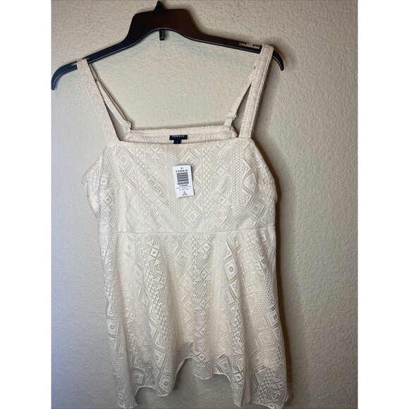 new Torrid Baby Doll Cami Western Country Lace Tank Boho cowgirl tribal sheer1 - Picture 1 of 10